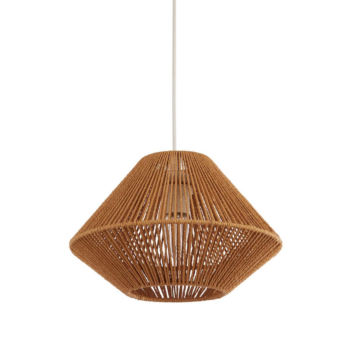 30cm Diamond Pattern Paper String Woven Easy Fit Pendant Shade – image 2