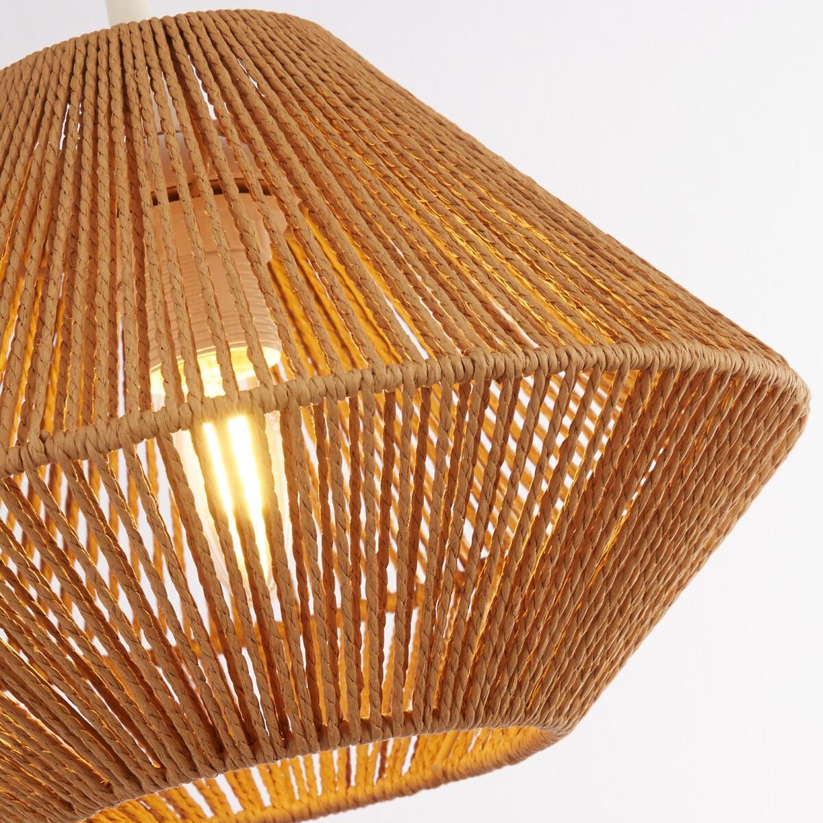 30cm Diamond Pattern Paper String Woven Easy Fit Pendant Shade – image 3