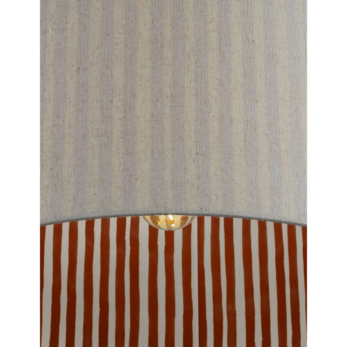 M&S Watercolour Stripe Drum Lamp Shade - Dark Red, Dark Red,Green – image 6