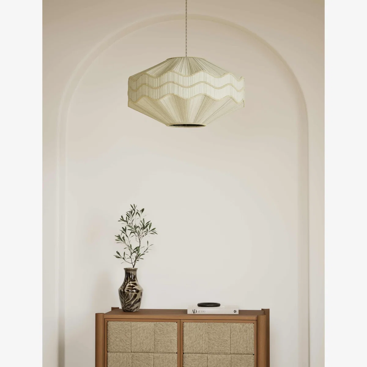 M&S Pleated Wave Large Easy Fit Shade Cream – image 1