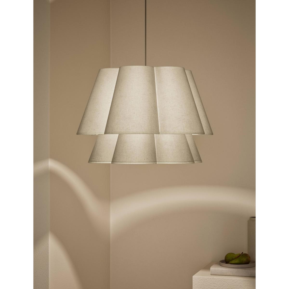 M&S Collection 2 Tier Scallop Lamp Shade - Natural, Natural – image 2