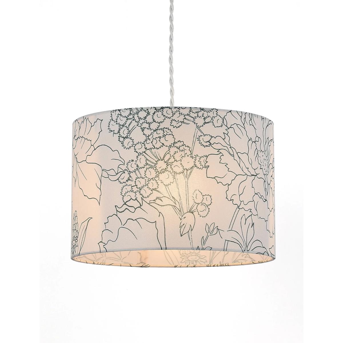 M&S Floral Print Lamp Shade - Teal Mix, Teal Mix – image 2