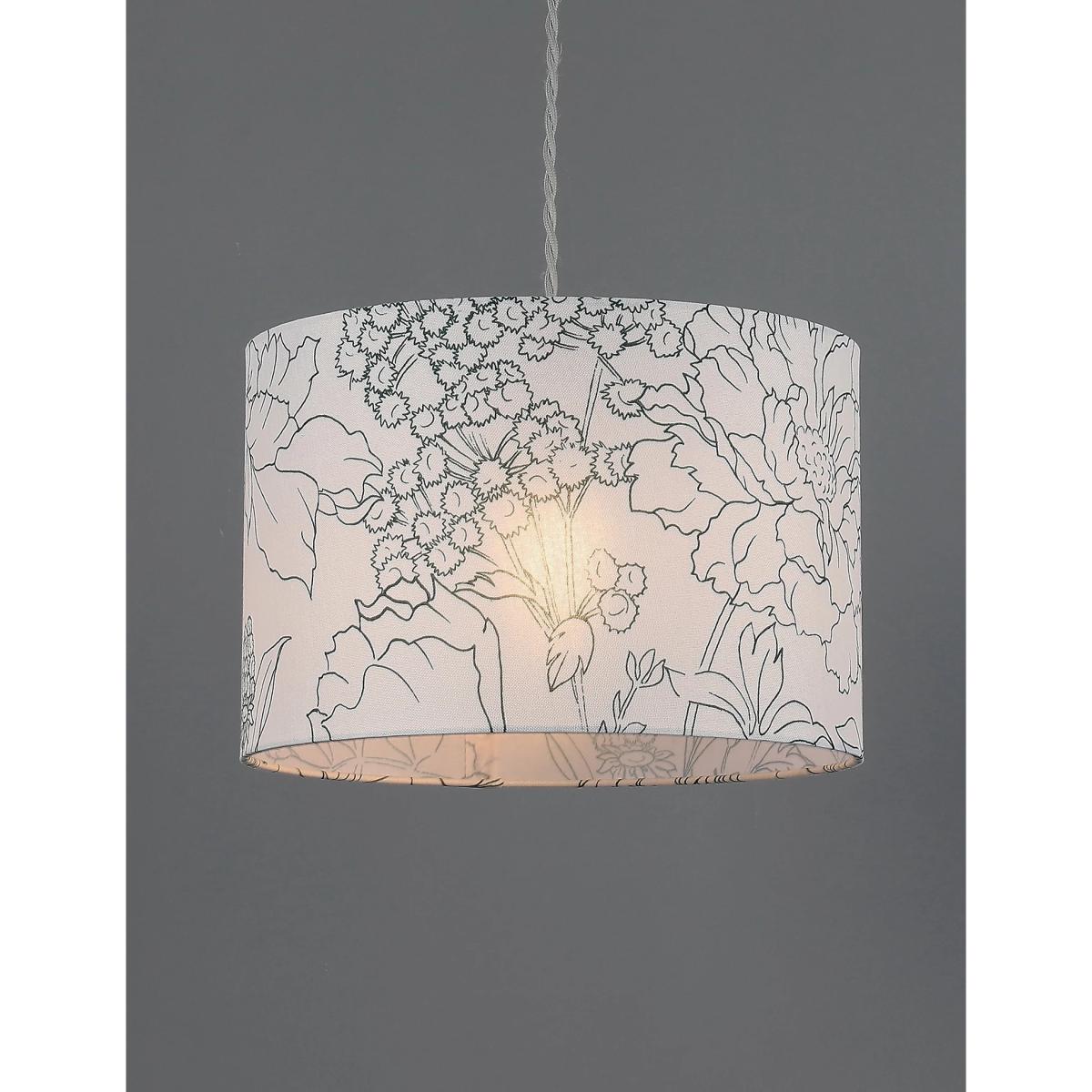 M&S Floral Print Lamp Shade - Teal Mix, Teal Mix – image 3