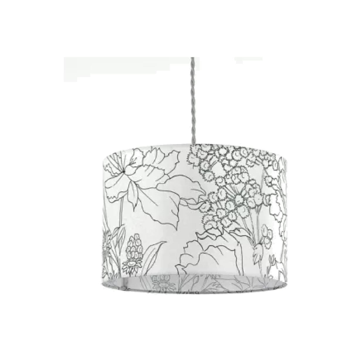 M&S Floral Print Lamp Shade - Teal Mix, Teal Mix – image 1