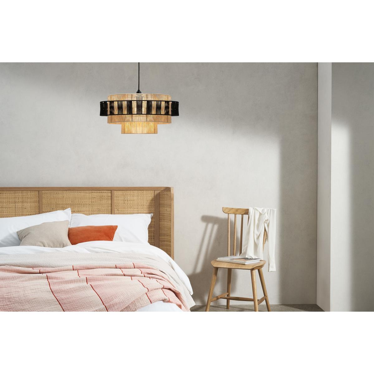 Lovato Pendant Shade, Natural & Black Raffia – image 3