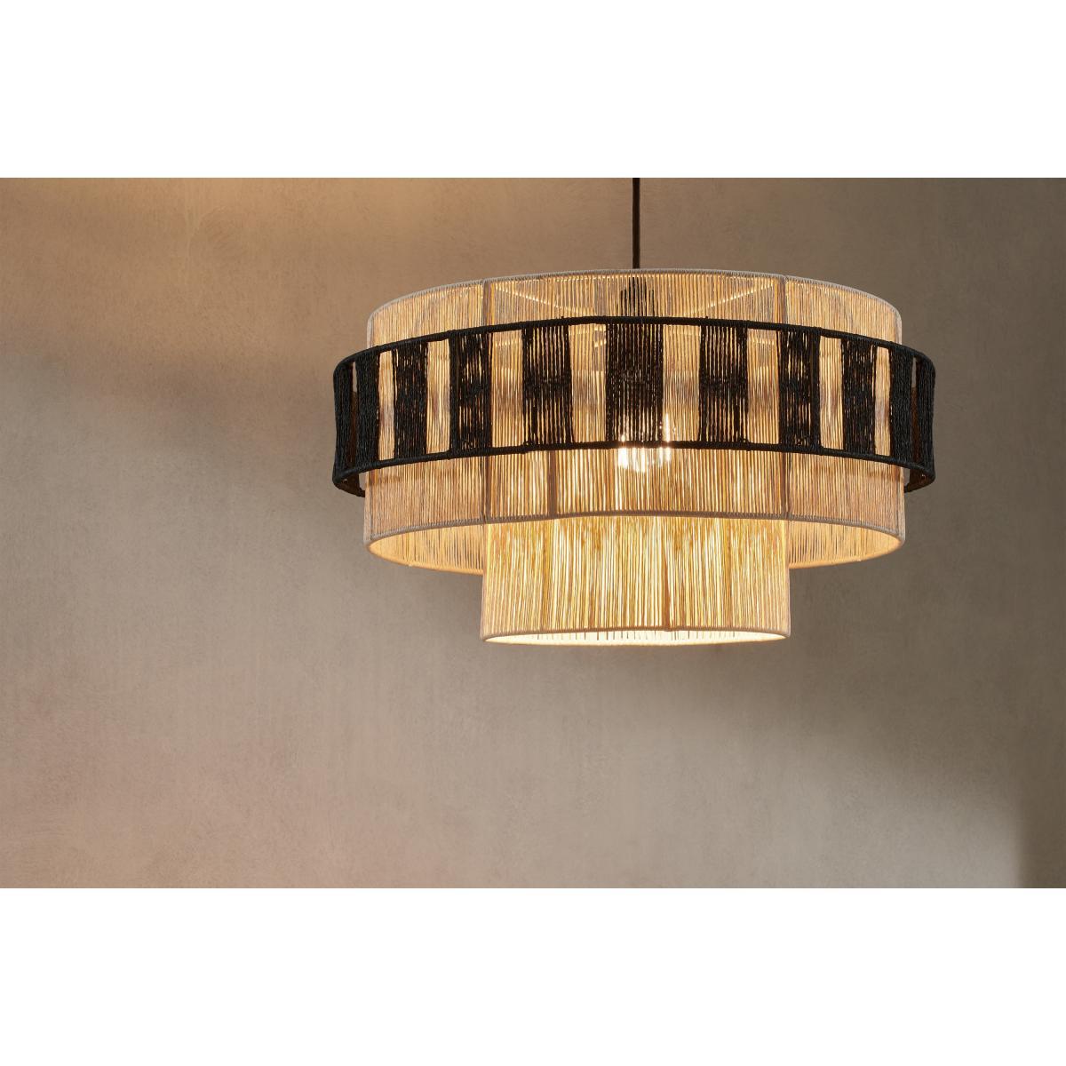 Lovato Pendant Shade, Natural & Black Raffia – image 4