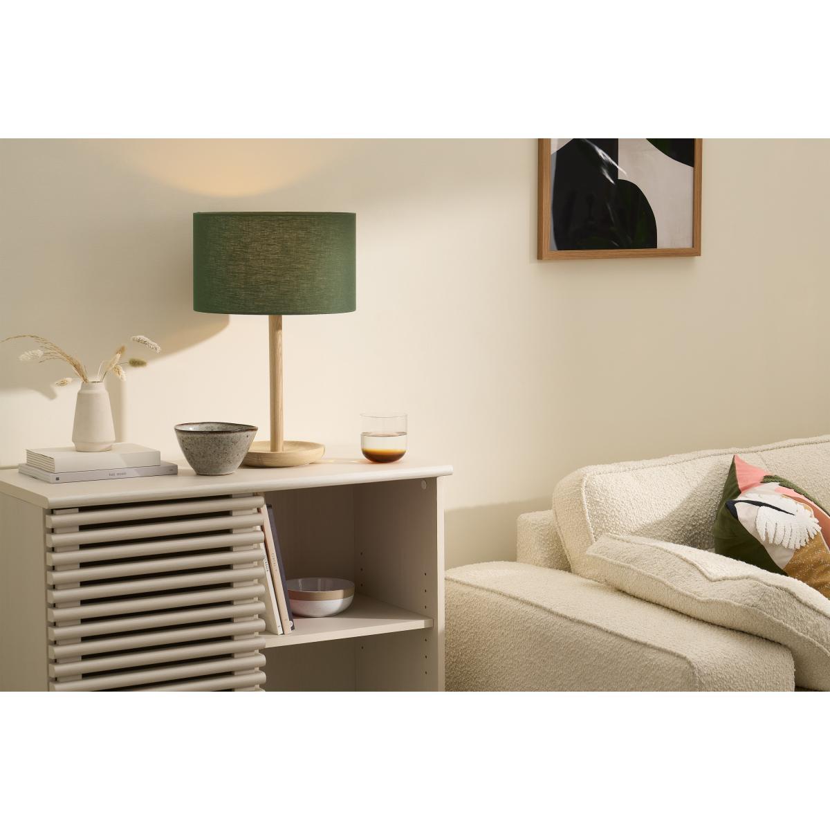 Brisa 100% Linen Lamp Shade, 30cm, Moss Green – image 3