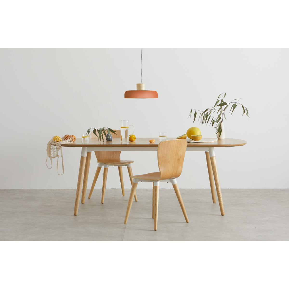 Todd Pendant Lamp Shade, Orange & Bamboo – image 3