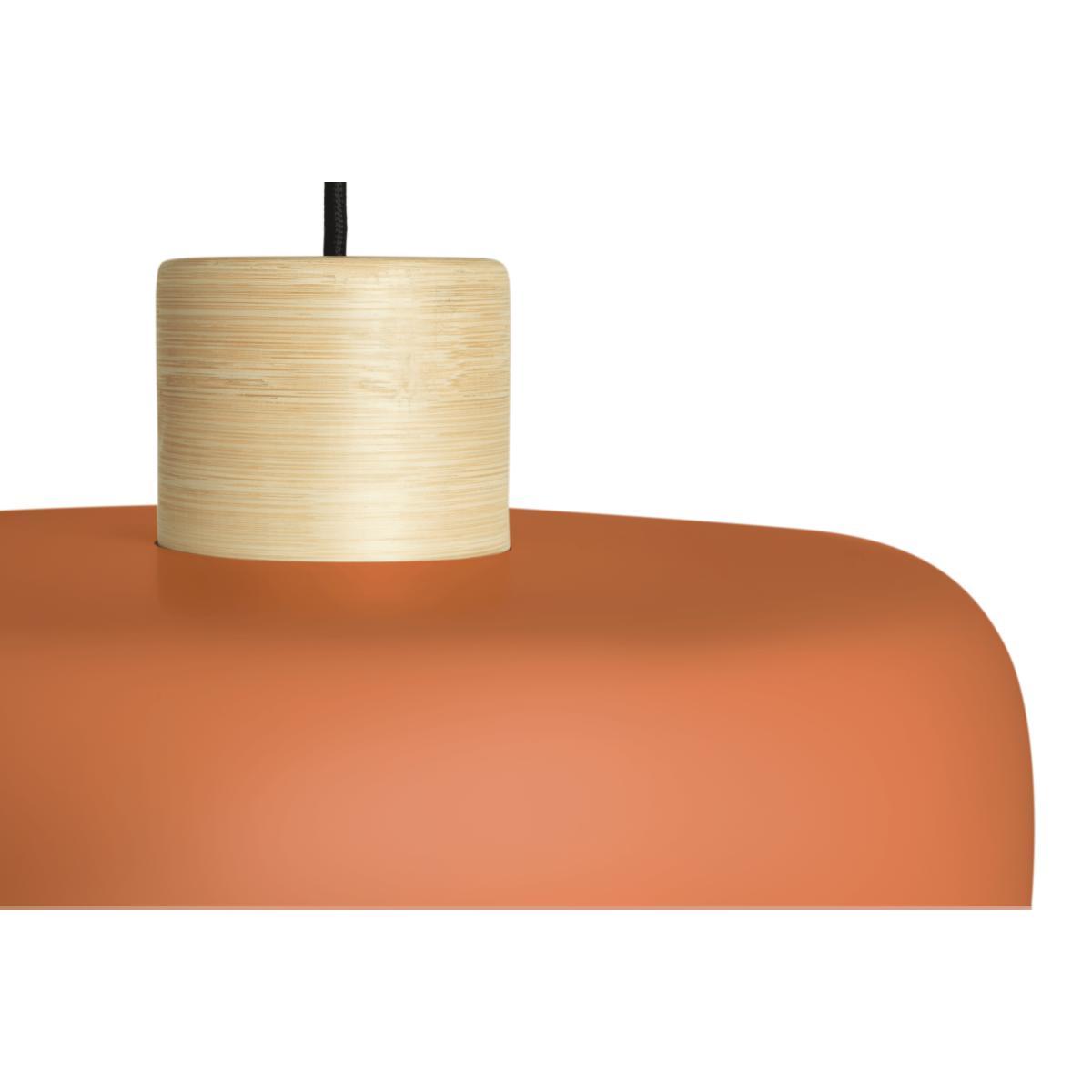 Todd Pendant Lamp Shade, Orange & Bamboo – image 5