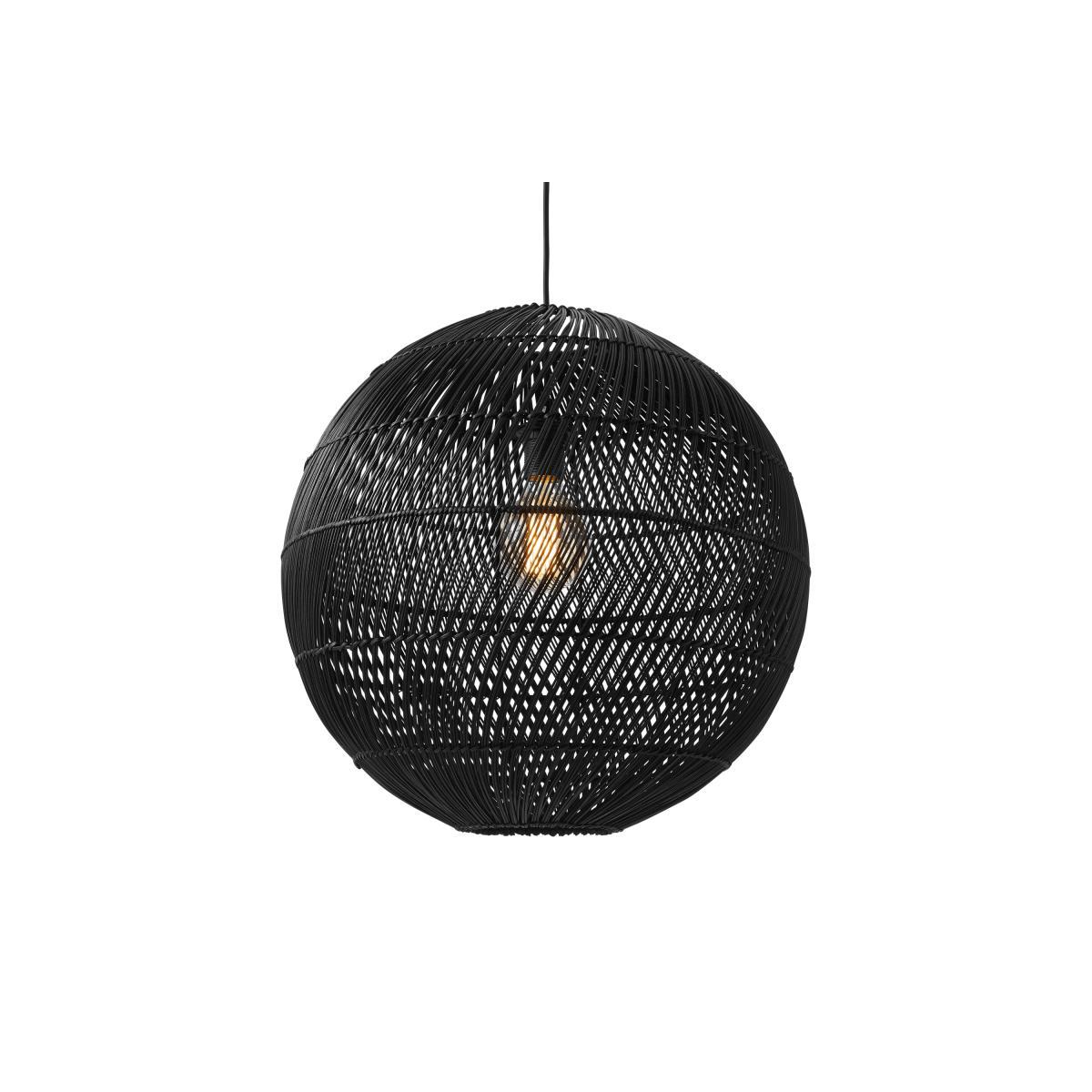 Java Round Lamp Shade, Black Rattan – image 2