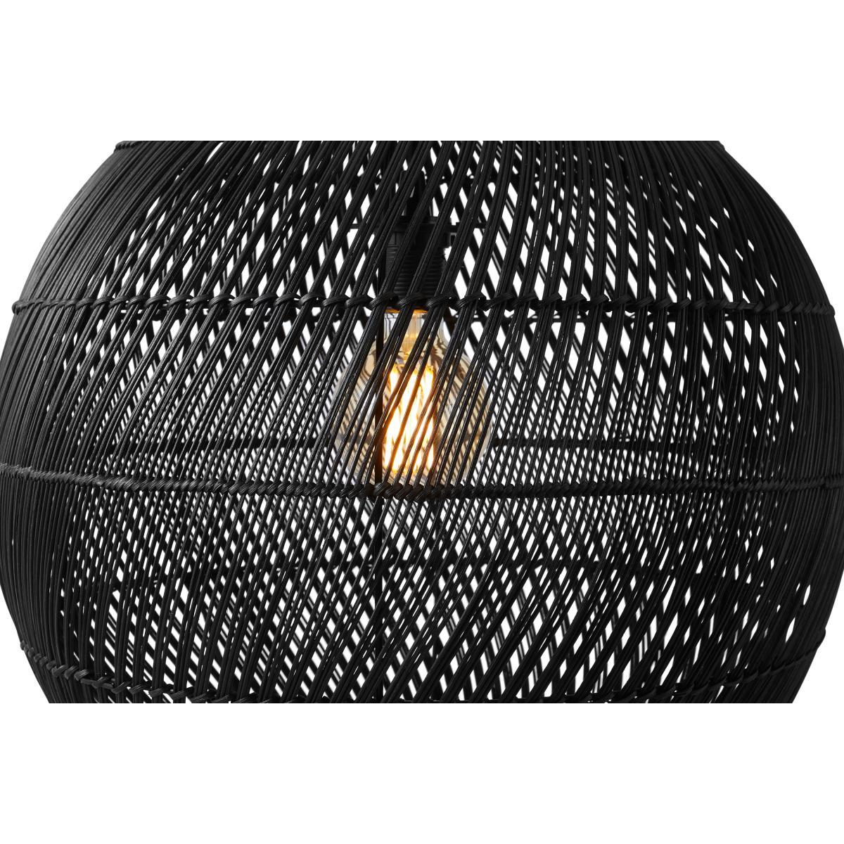 Java Round Lamp Shade, Black Rattan – image 4