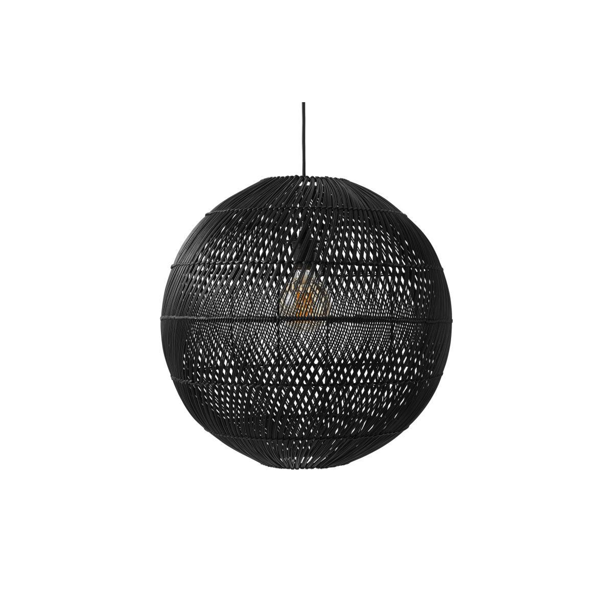 Java Round Lamp Shade, Black Rattan – image 5
