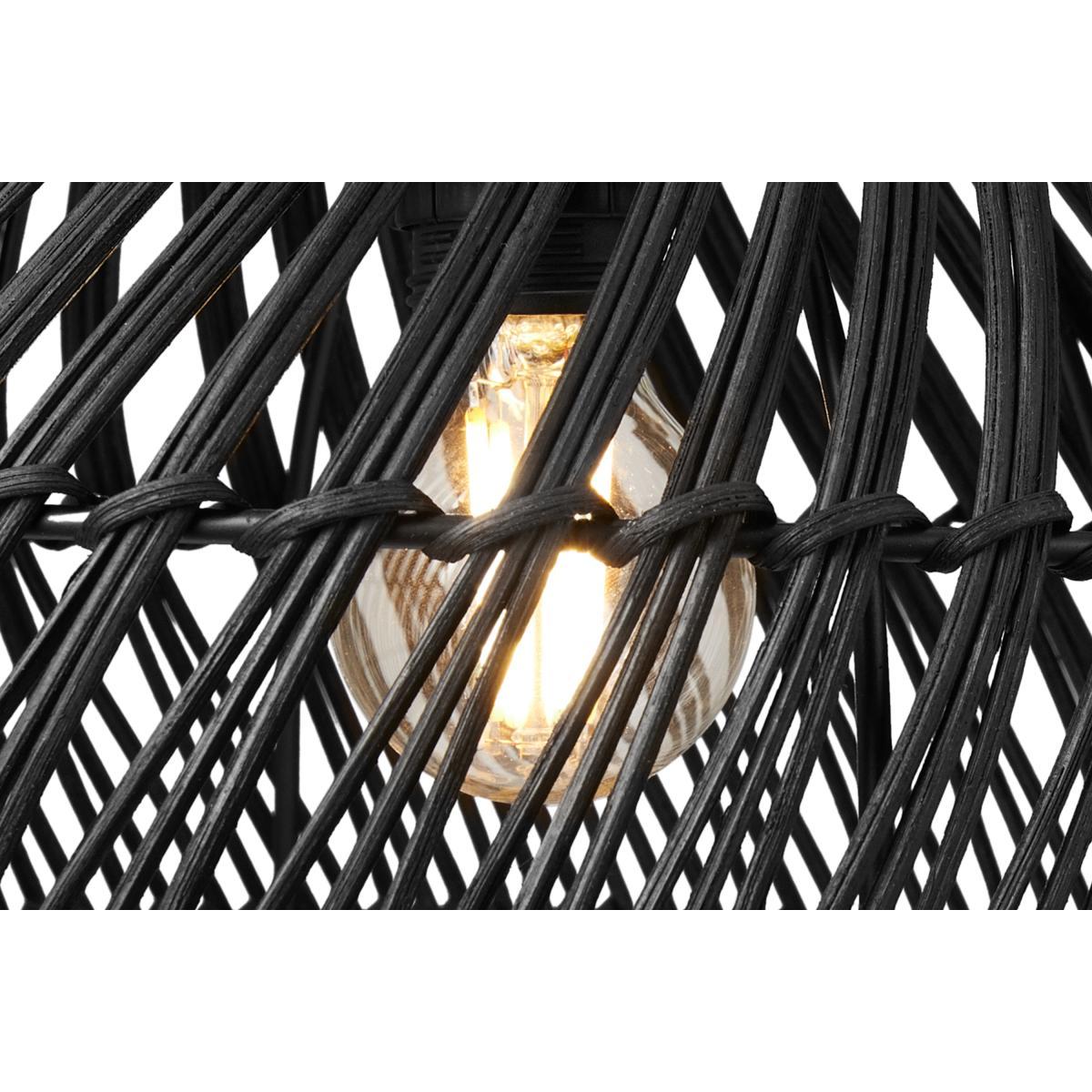 Java Round Lamp Shade, Black Rattan – image 7