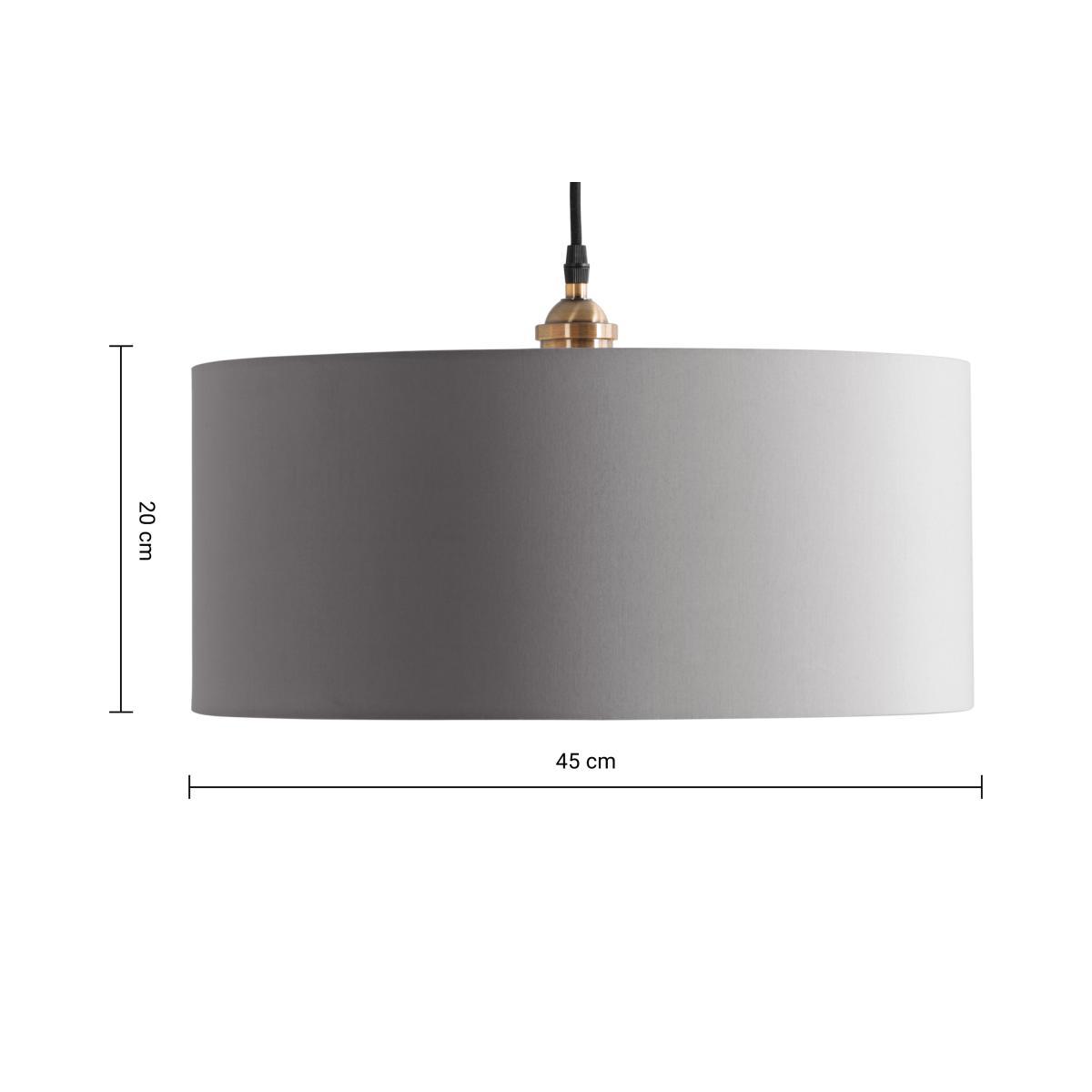 Oro Pendant Drum Lamp Shade, Grey and Iridescent – image 8