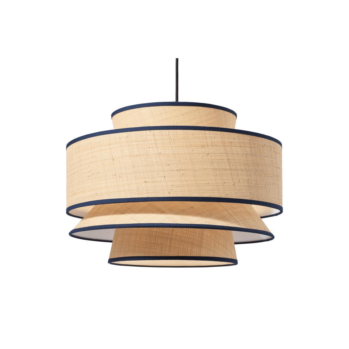 Haroon Layered Lamp Shade, Natural Raffia – image 2