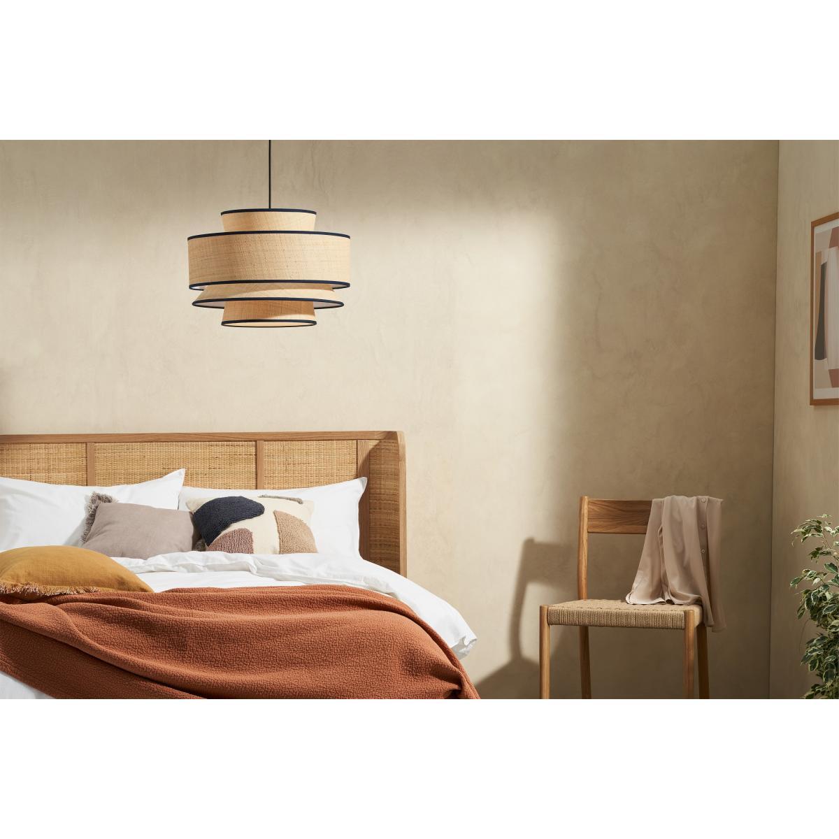 Haroon Layered Lamp Shade, Natural Raffia – image 3