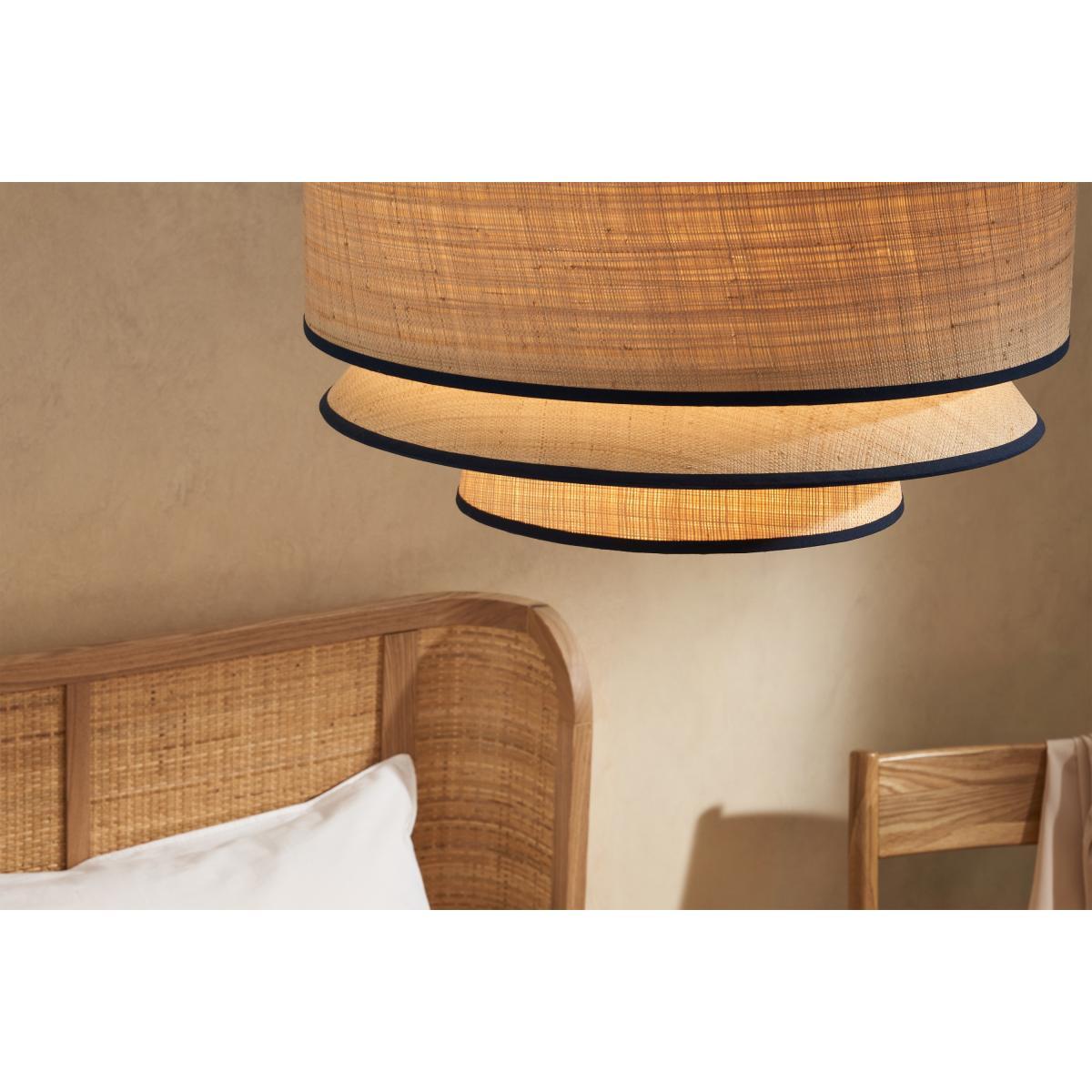 Haroon Layered Lamp Shade, Natural Raffia – image 4