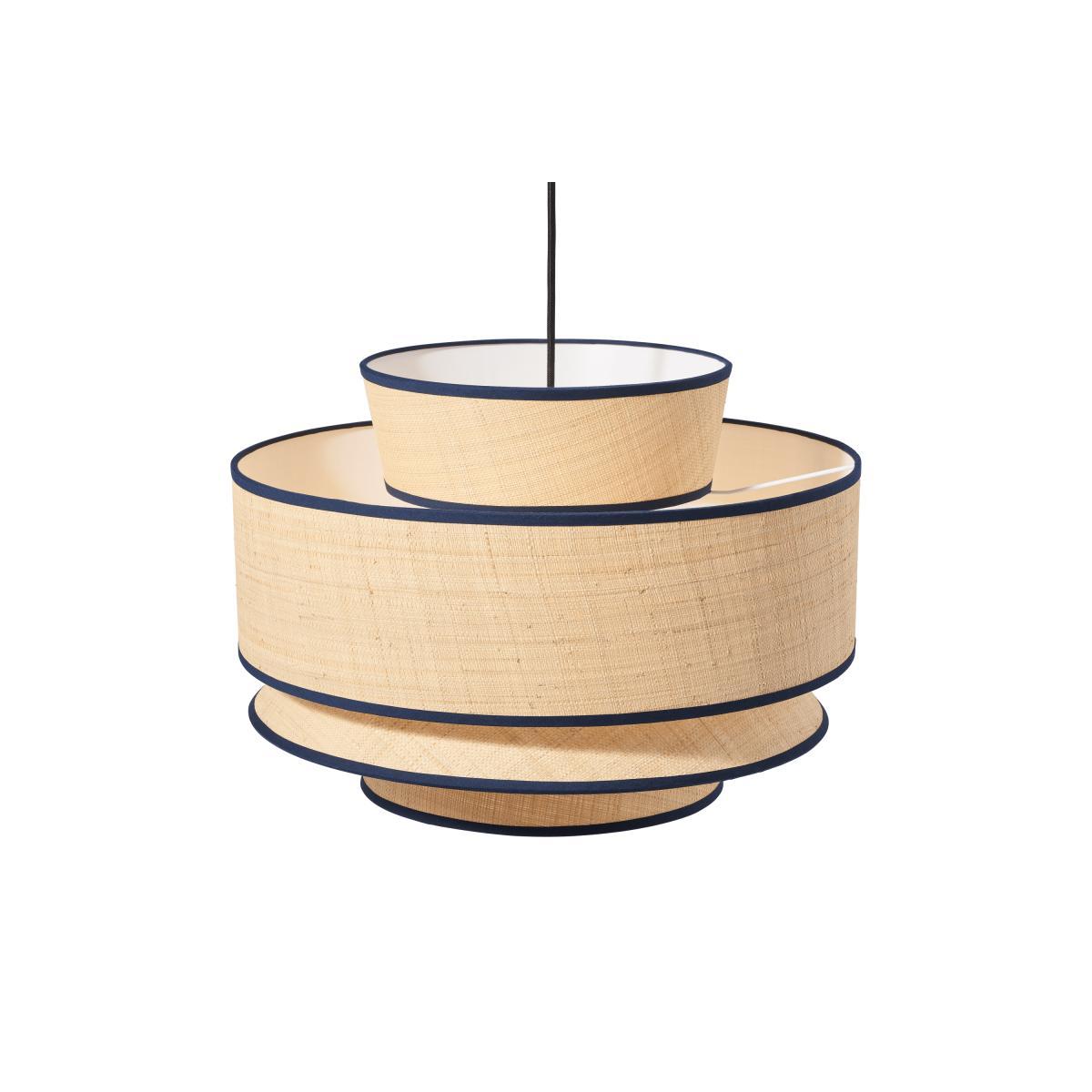 Haroon Layered Lamp Shade, Natural Raffia – image 5
