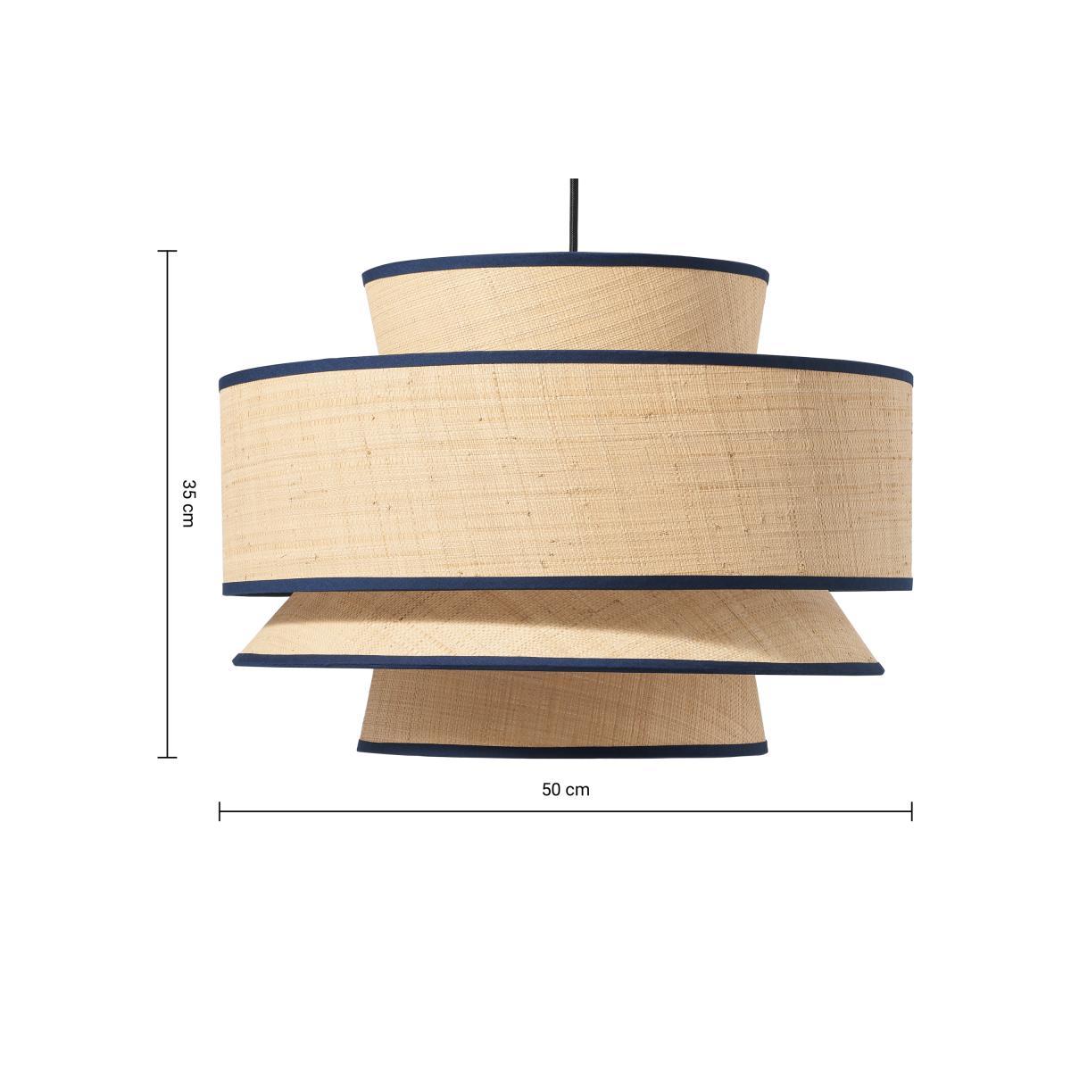 Haroon Layered Lamp Shade, Natural Raffia – image 8