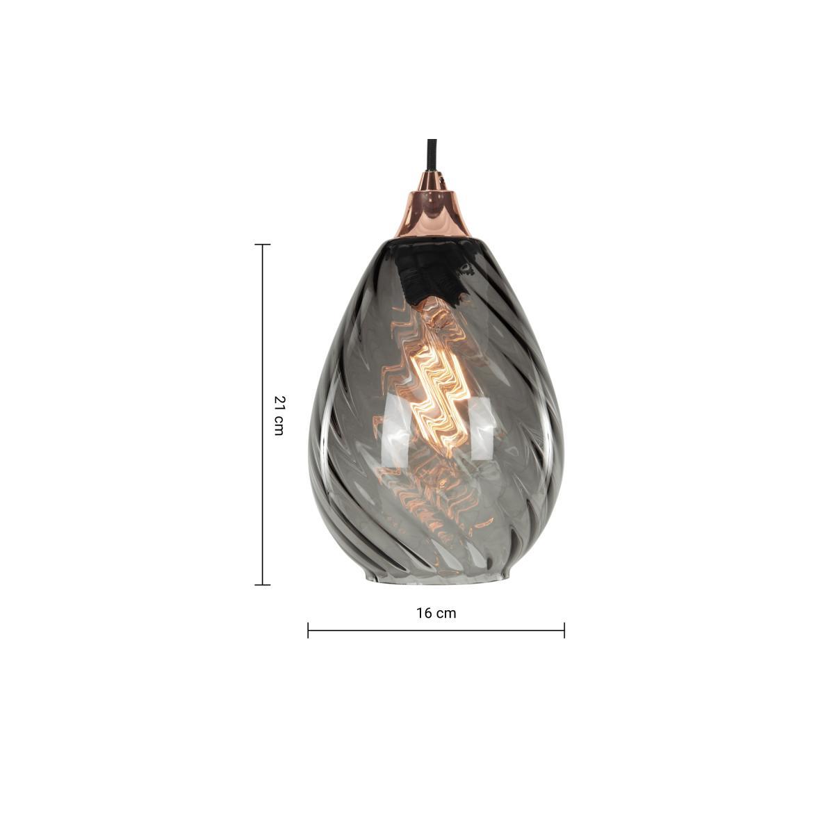 Ilaria Pendant Lamp Shade, Smoke Grey – image 7