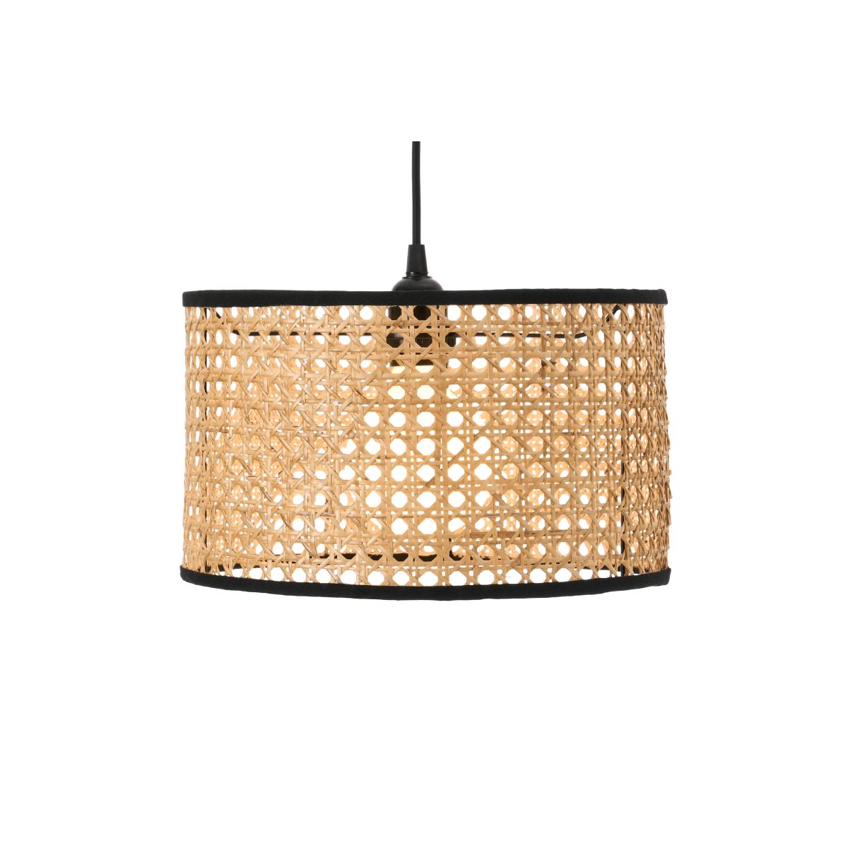 Sagres Lamp Shade, 30 cm, Natural Cane & Black – image 2