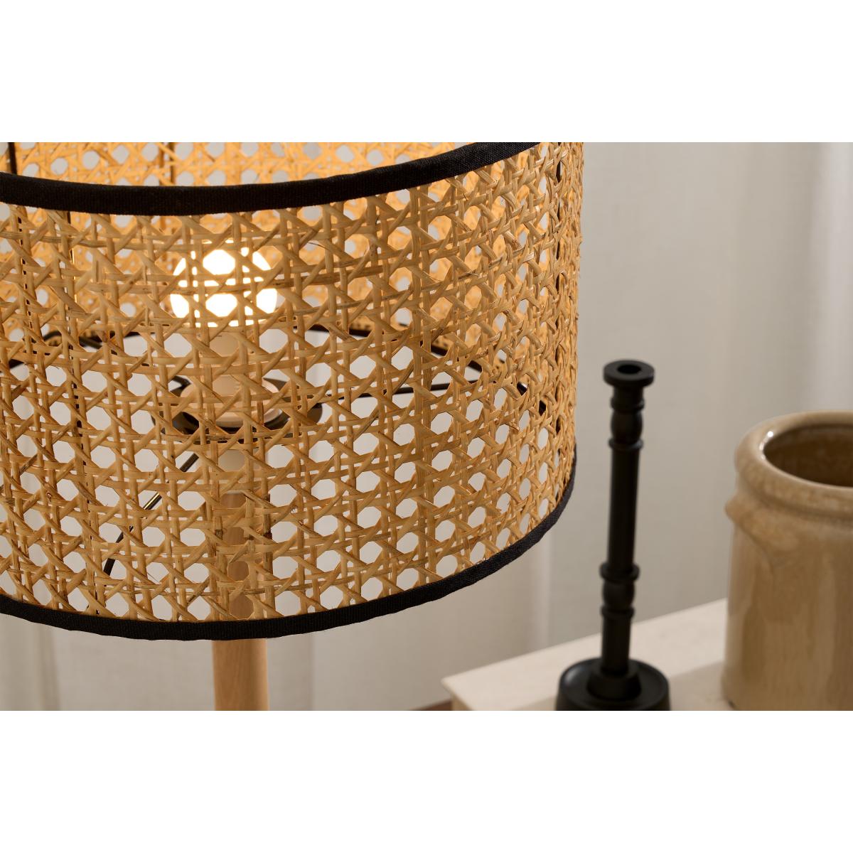 Sagres Lamp Shade, 30 cm, Natural Cane & Black – image 4