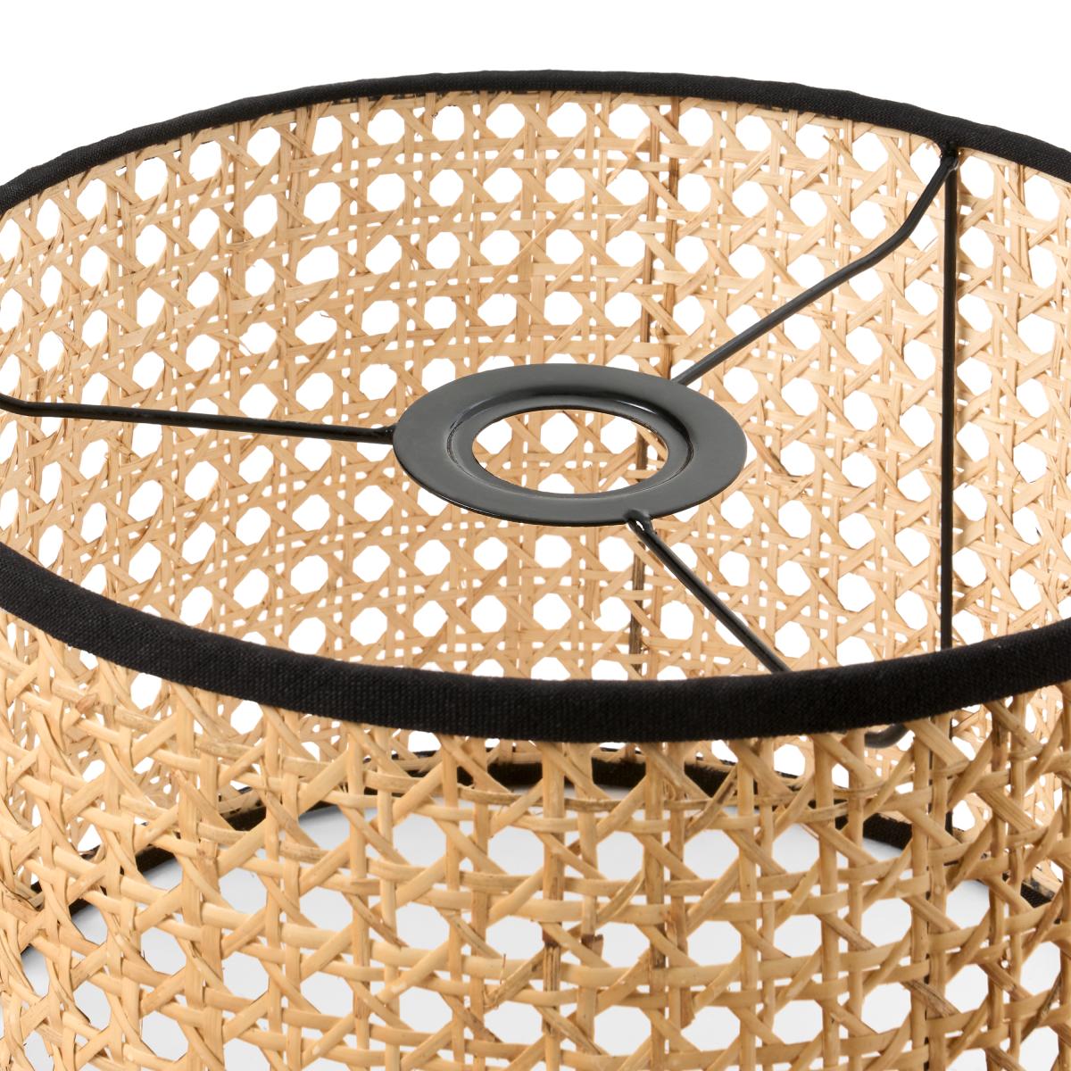 Sagres Lamp Shade, 30 cm, Natural Cane & Black – image 9