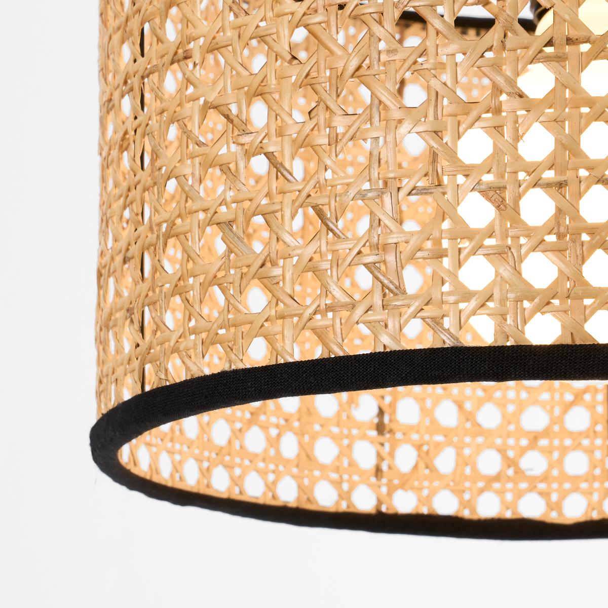 Sagres Lamp Shade, 30 cm, Natural Cane & Black – image 10