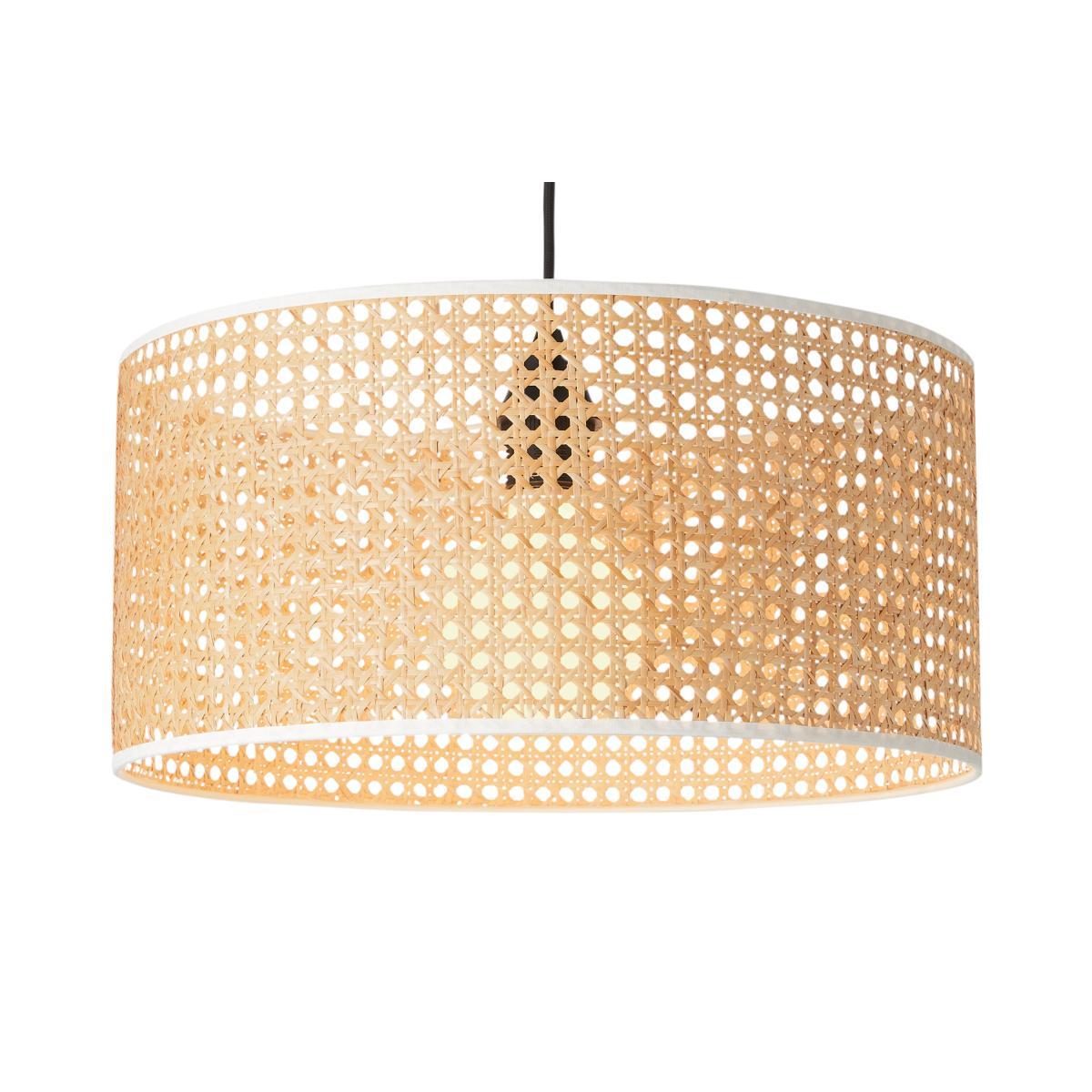 Sagres Pendant Lamp Shade, Natural Cane & White – image 2