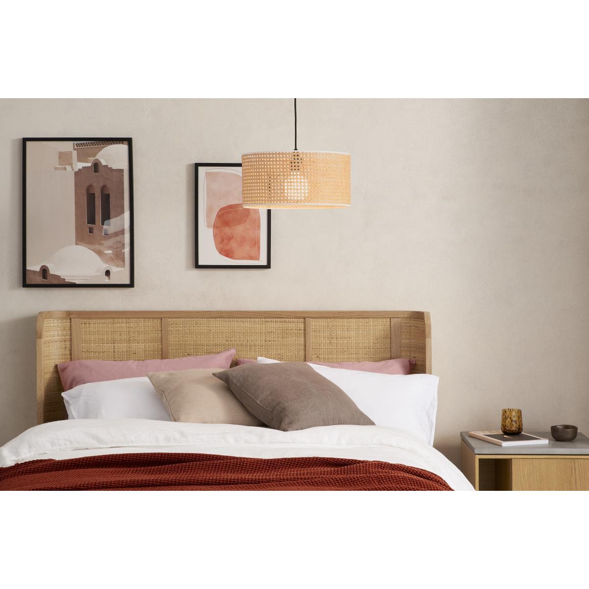 Sagres Pendant Lamp Shade, Natural Cane & White – image 3