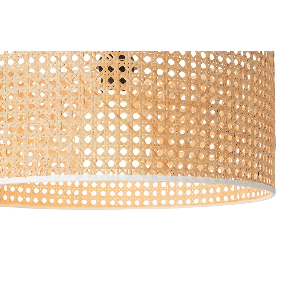 Sagres Pendant Lamp Shade, Natural Cane & White – image 5