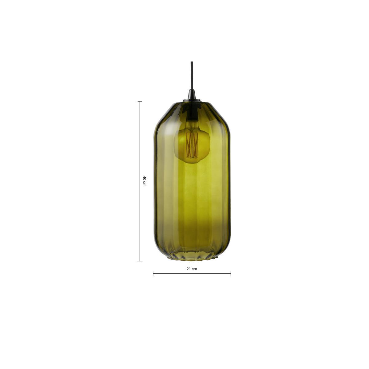 Andes Tall Lamp Shade, Emerald Green Glass – image 8