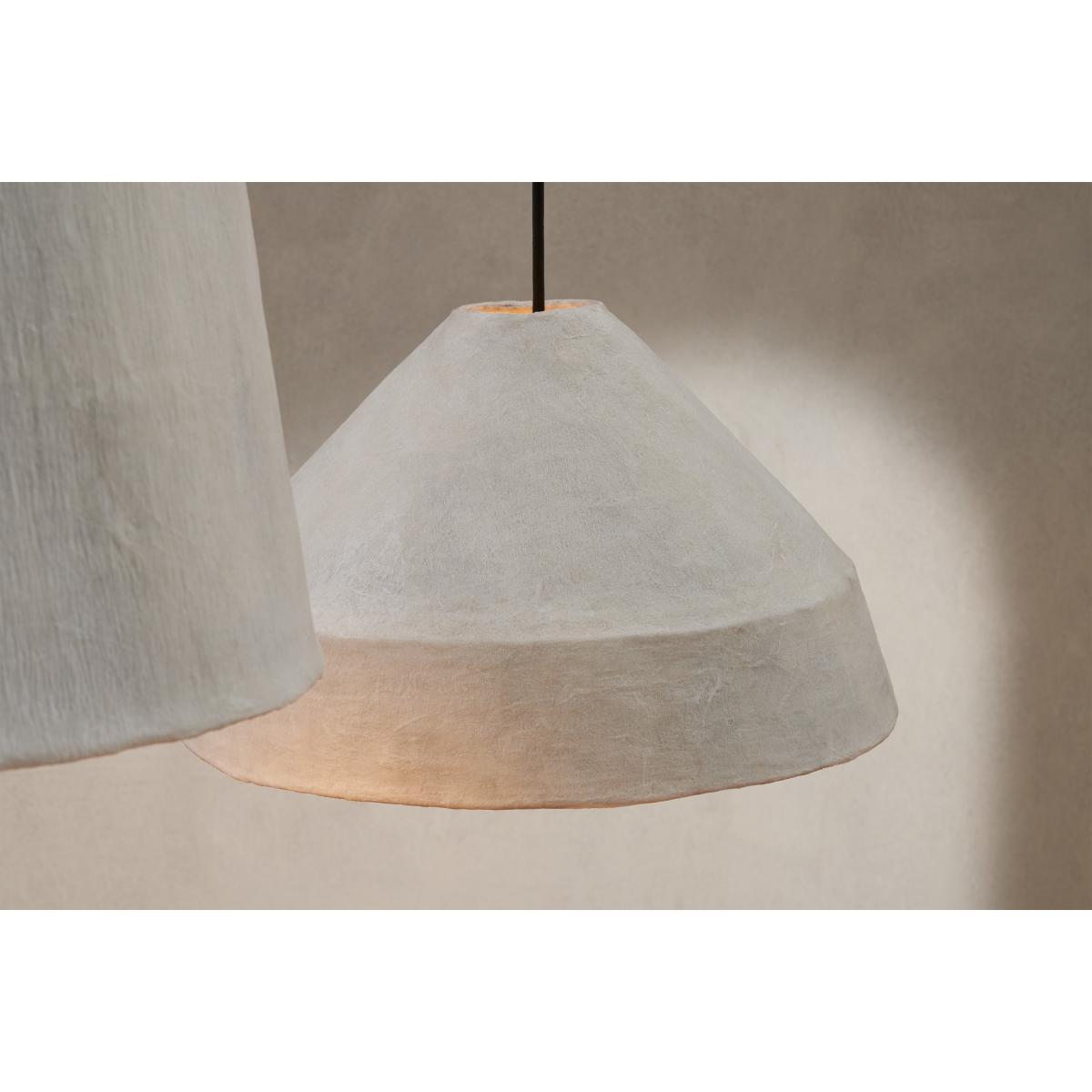 Dahlia Lamp Shade, White Paper Mache – image 4