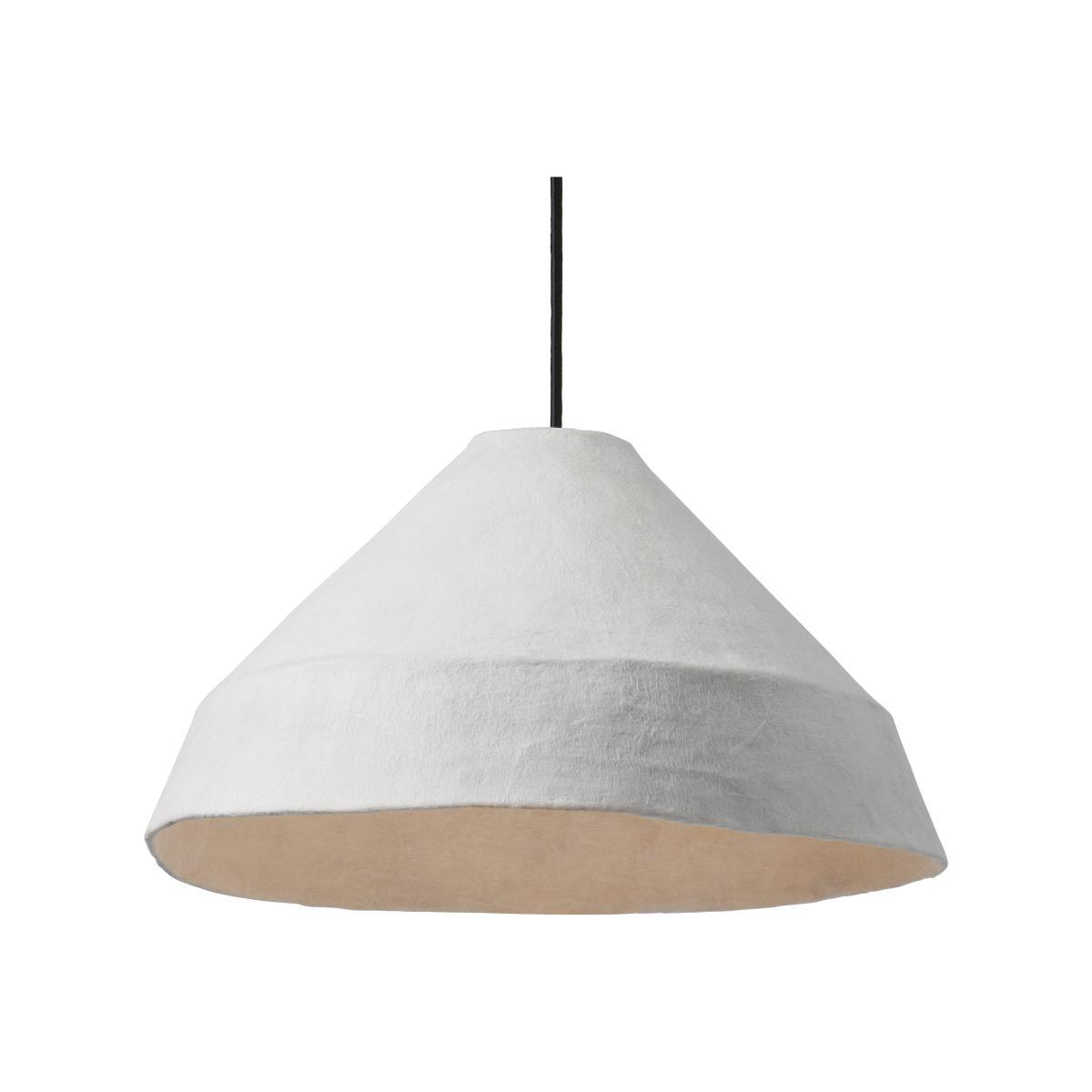 Dahlia Lamp Shade, White Paper Mache – image 1