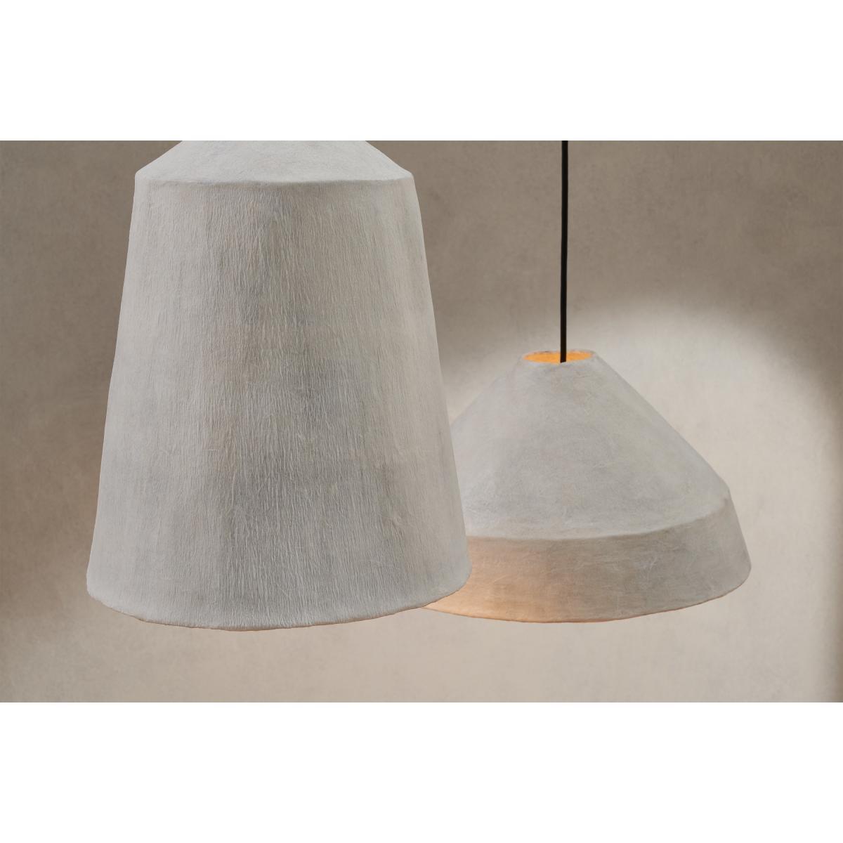 Dahlia Tall Lamp Shade, White Paper Mache – image 4