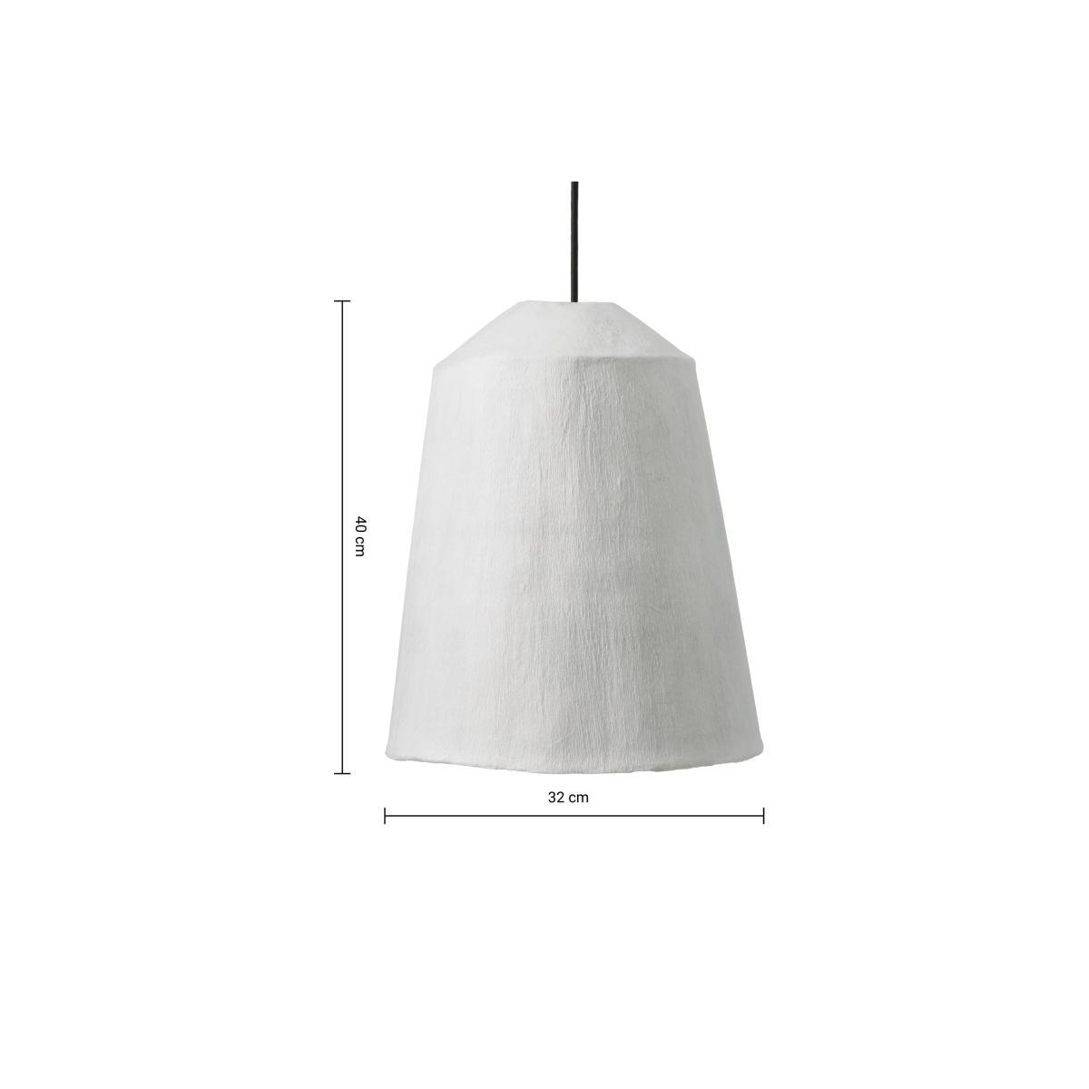 Dahlia Tall Lamp Shade, White Paper Mache – image 8