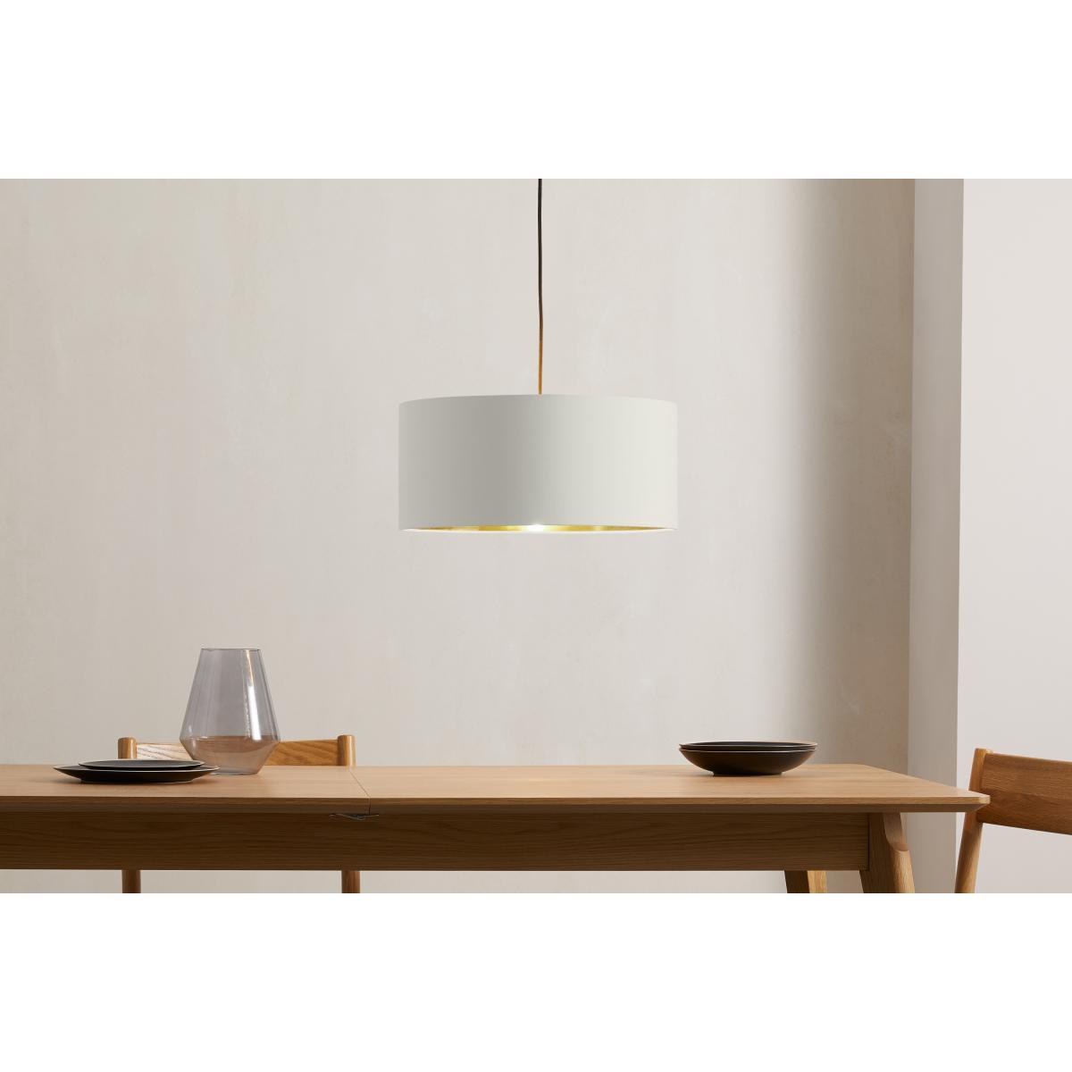 Oro Pendant Shade, Clay White & Brass – image 3