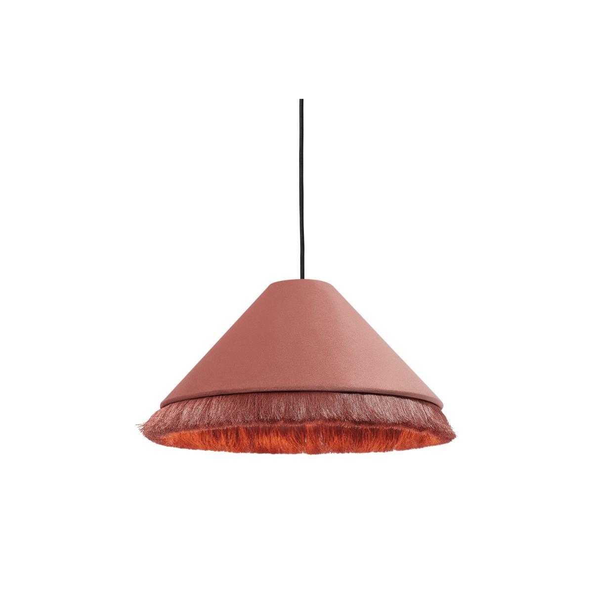 Syed Tasselled Lamp Shade, Dusty Pink Velvet – image 3