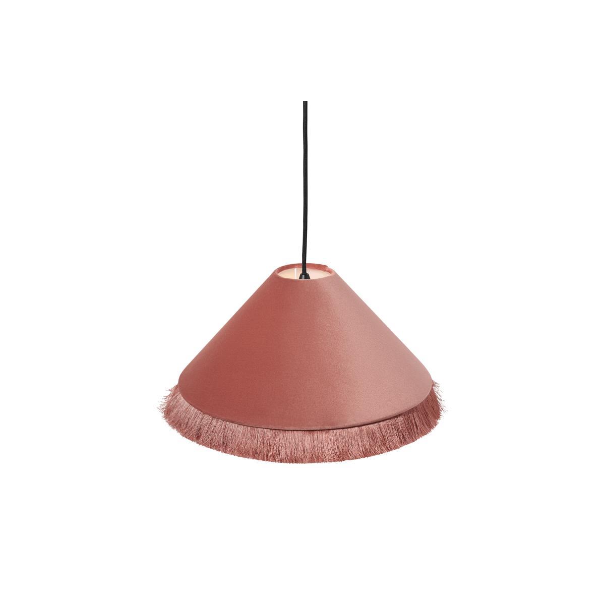Syed Tasselled Lamp Shade, Dusty Pink Velvet – image 6
