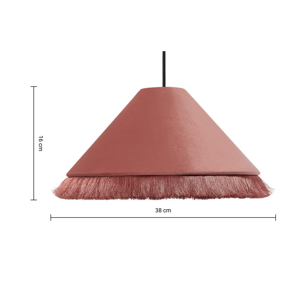 Syed Tasselled Lamp Shade, Dusty Pink Velvet – image 9