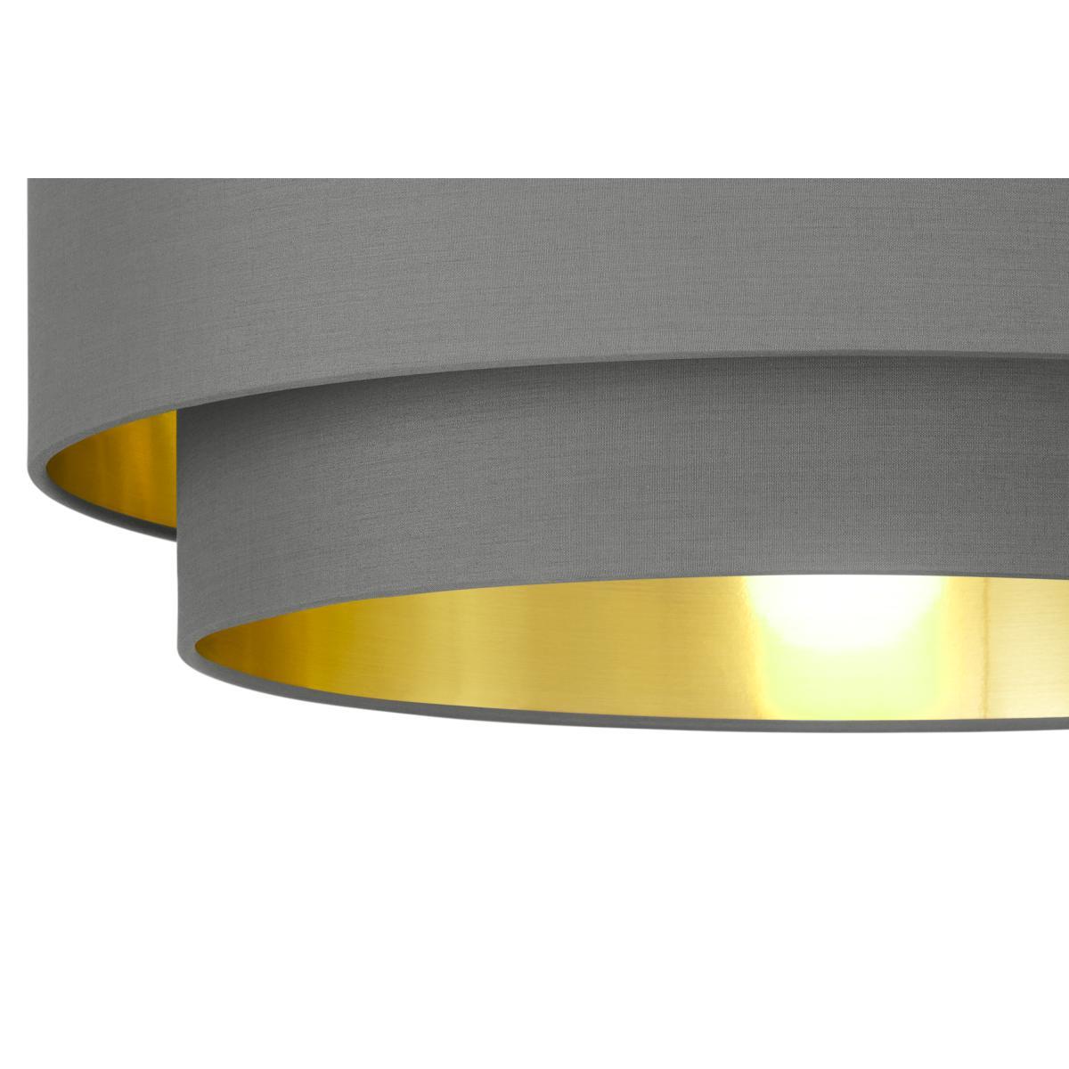 Oro Layered Pendant Shade, Grey & Brass – image 4