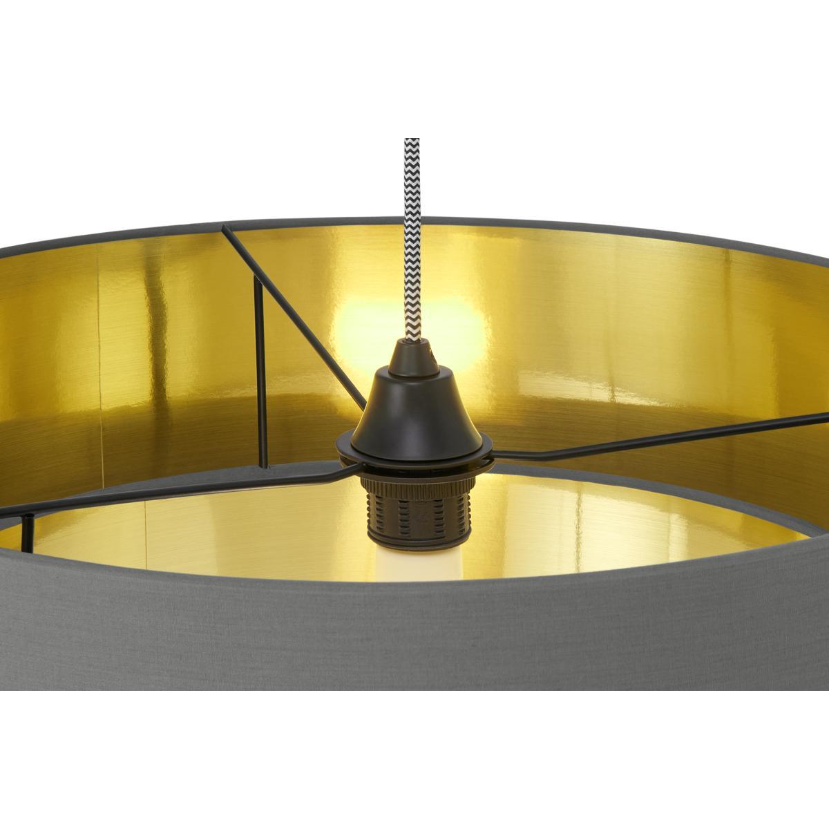 Oro Layered Pendant Shade, Grey & Brass – image 5