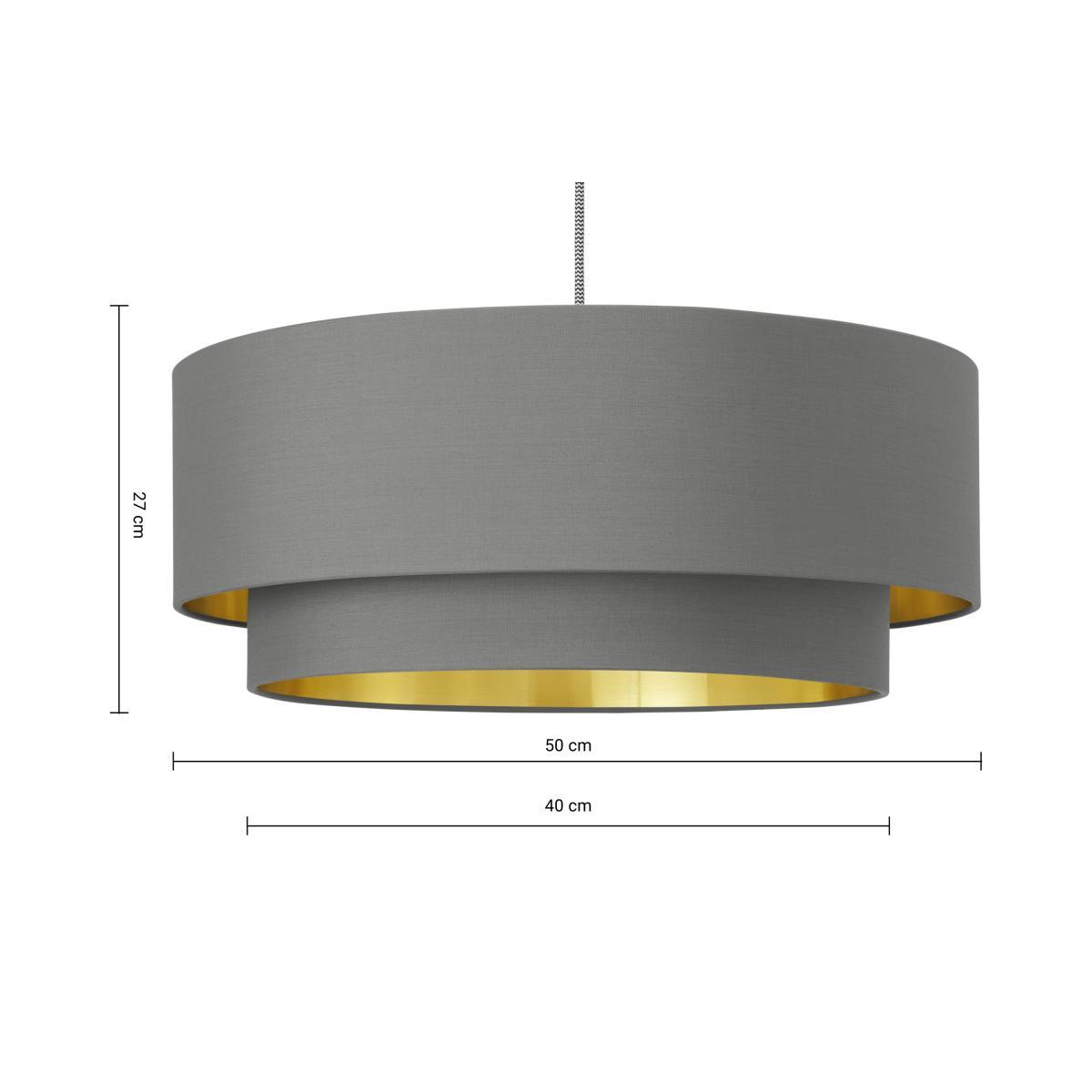 Oro Layered Pendant Shade, Grey & Brass – image 7