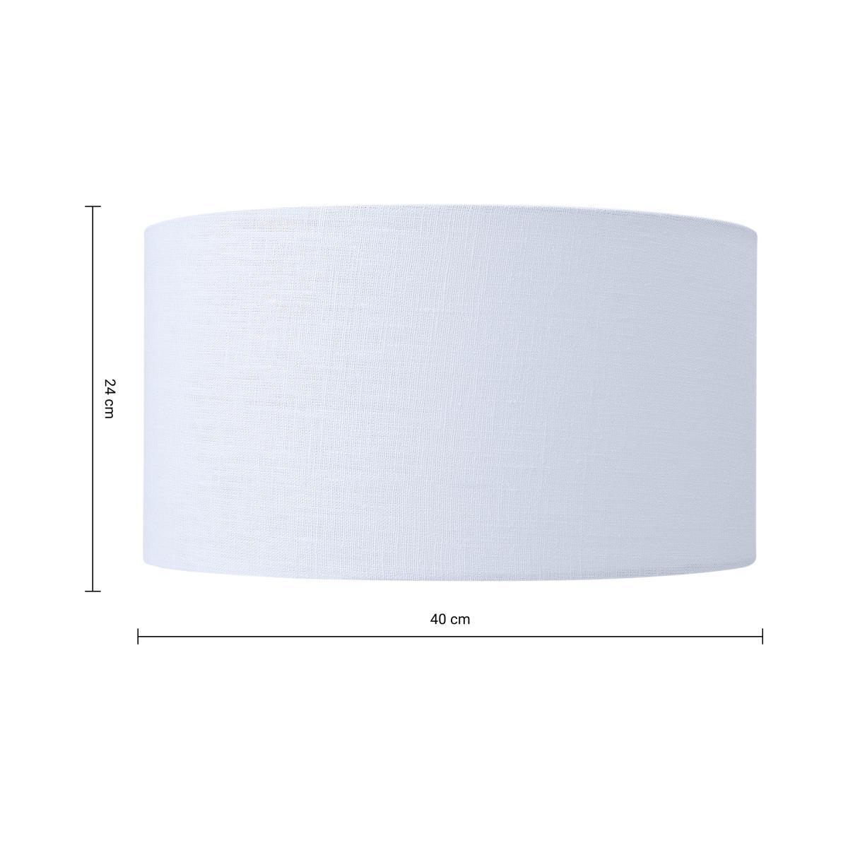 Porto Linen Lamp Shade, 40 x 24cm, White – image 8