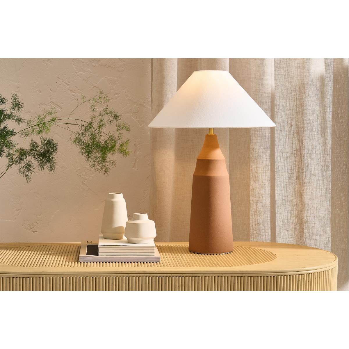 Aliz Textured Conical Shade, White Linen – image 3