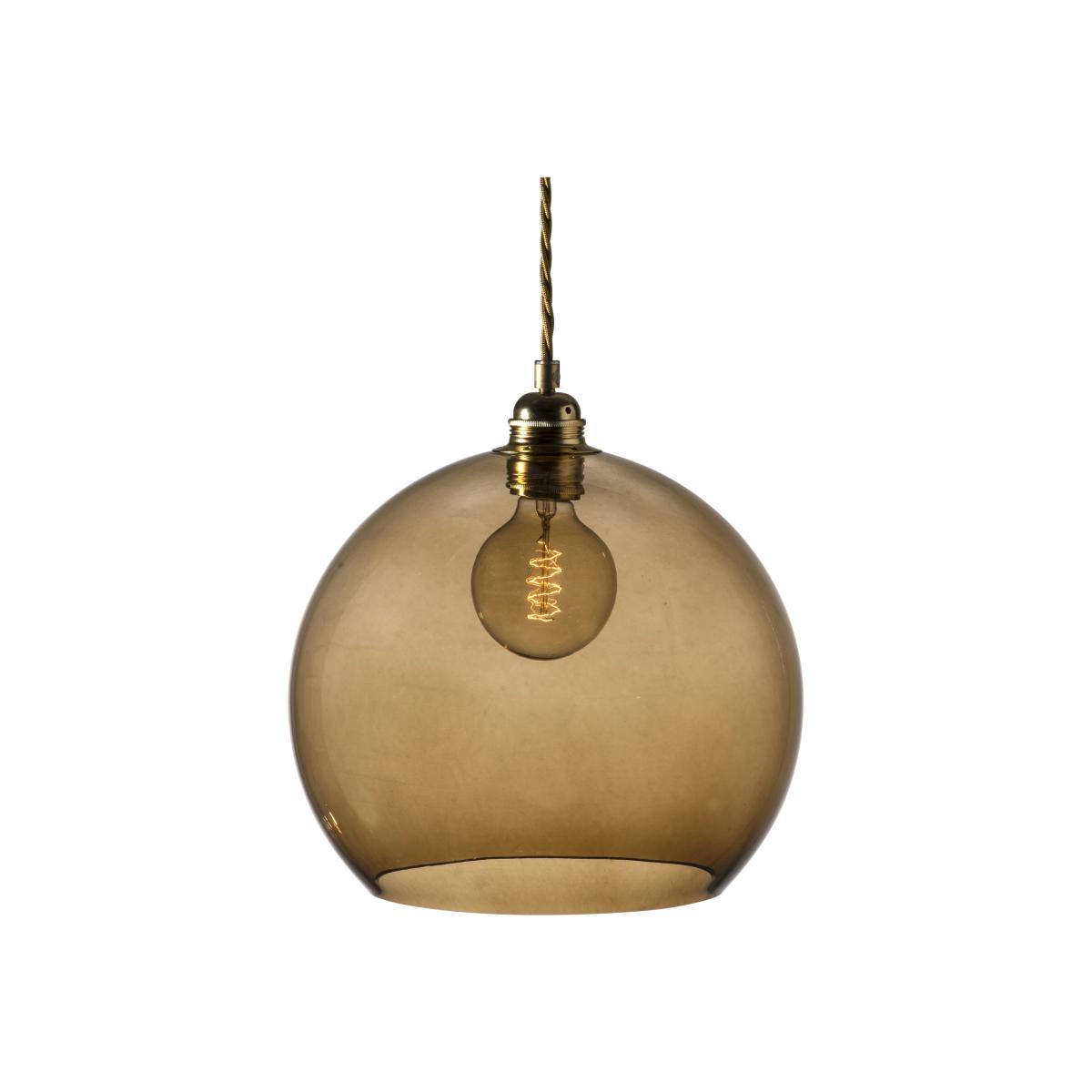 Rowan pendant lamp L, Ø 28 cm chestnut brown – image 1