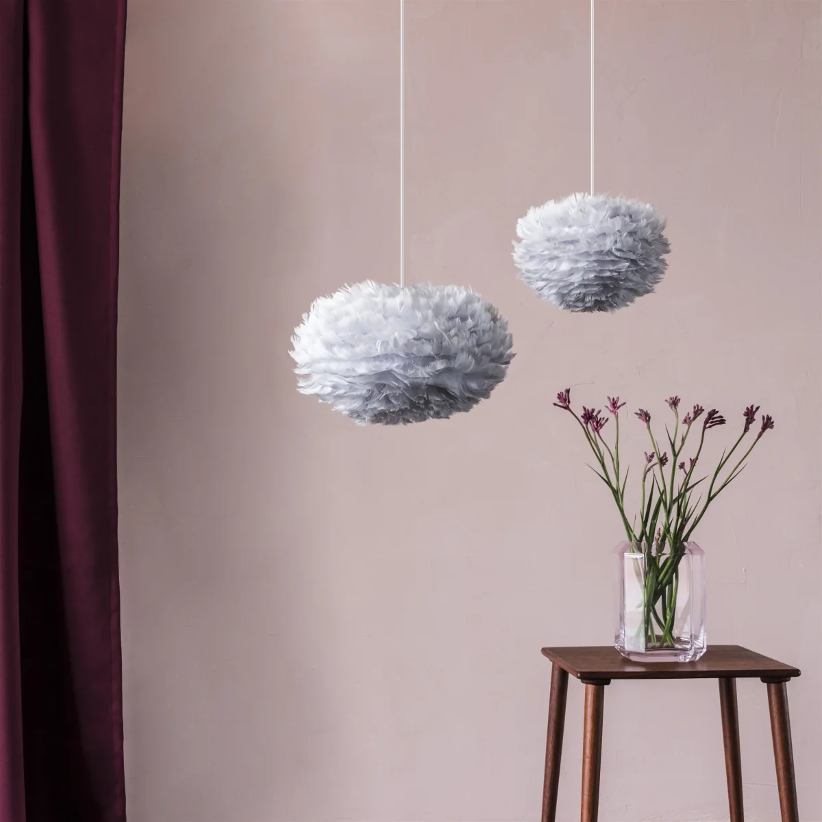 Eos lamp shade grey micro Ø 22 cm – image 2
