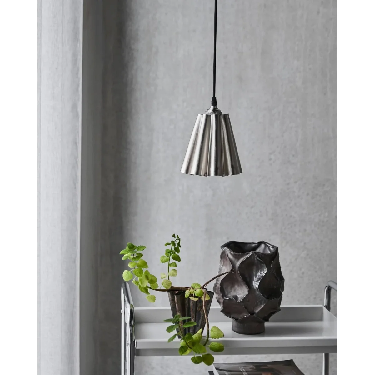 House Doctor Flola lampshade Brushed silver colour Ø16x16 cm – image 2
