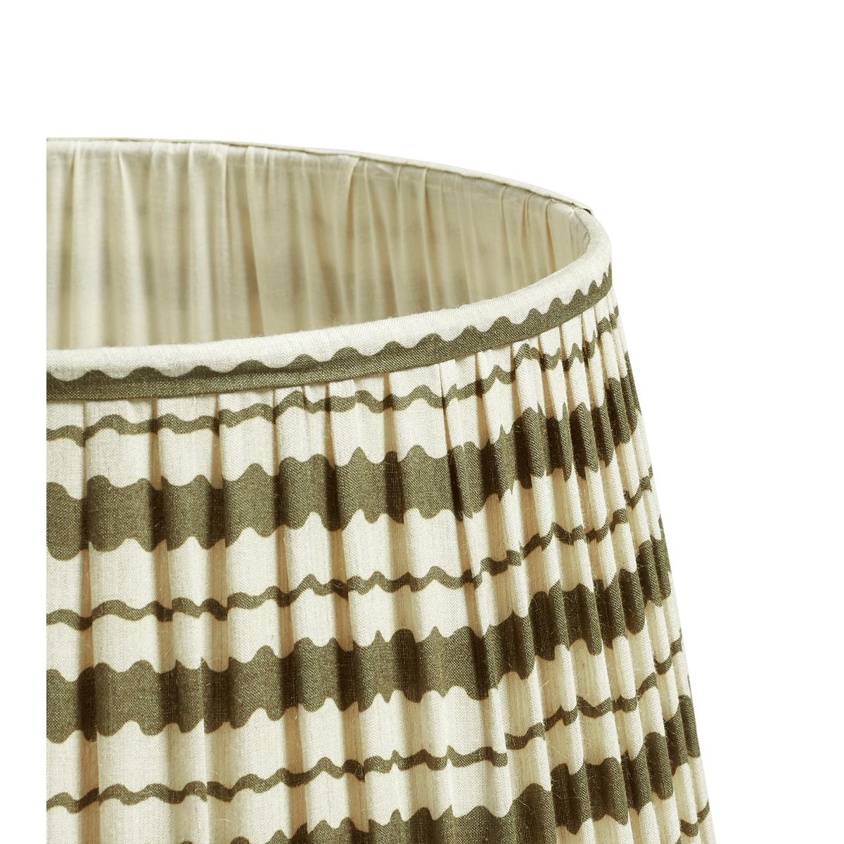 OKA, Hurley Lampshade 45cm - Green/Natural, Lampshades, Silk, Striped – image 3