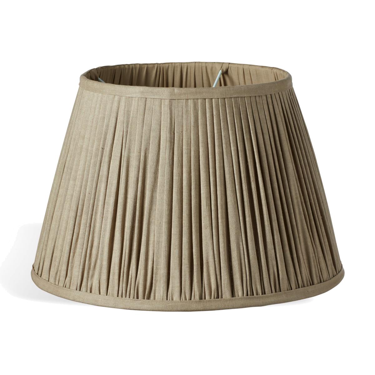 OKA, Iro Pleated Linen Lampshade 45cm - Natural, Lampshades, Linen